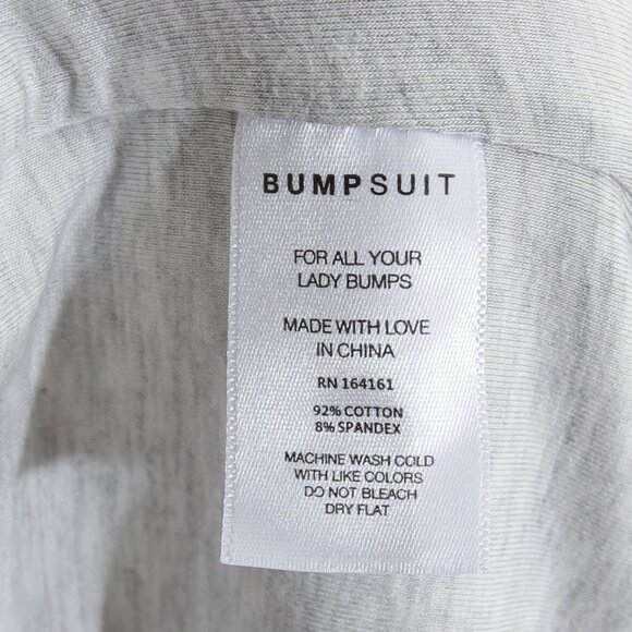 BUMPSUIT The Cotton Cami Maternity Romper Onesie Heather Grey Size Medium - Picture 12 of 12